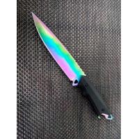 ราคา มีดใบตาย ใบสีรุ้ง Titanum ใบมีดกับด้ามเป็นเหล็กชิ้นเดียวกัน Full Tank ใบมีดชุบสีรุ้งสวยงาม ซองผ้าไนล่อนร้อยเข็มขัด ด้ามจับวัสดุ ABS เจาะรูร้อยเชือก ท้ายมีดใช้เปิดฝาขวดได้ ใบตรงสวยงาม (4821940768)