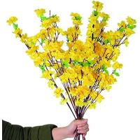 ราคา 10Pcs Spring Peach Blossom Cherry Plum Bouquet Branch Silk FlowerArtificial Flowers Fake Flower for Wedding Home Office Party Hotel Table Decoration (19227503853)