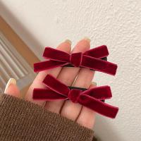ราคา แฟชั่นเกาหลีโบว์กำมะหยี่กิ๊บเชือกคาดผม 2022 ใหม่สีแดงคาดผมปีใหม่เครื่องประดับผม (17338994614)