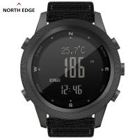 ราคา NORTH EDGE APACHE 46นาฬิกาดิจิตอลของผู้ชายกีฬากลางแจ้งวิ่งว่ายน้ำกลางแจ้ง Jam Tangan Sport เครื่องวัดระยะสูงเข็มทิศบารอมิเตอร์เข็มทิศ WR50M (21341850068)