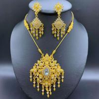 ราคา March jewelry ชุดไทยสร้อยชุดต่างหู สร้อยคอ เพชรโบราณคลิปต่างหู (21300812478)