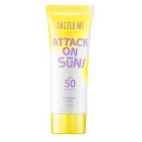 ราคา ราคาต่อหลอด ครีมกันแดดเนื้อบางเบา DAZZLE ME ATTACK ON SUN SUNSCREEN SPF 50 PA ปริมาณ 30 กรัม (21015139808)