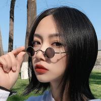 ราคา Lady Fashion Small Frame Metal Sunglasses Men Retro Hip Hop Mini Round Frame Glasses Harajuku Personality Women Eyewear (5122276660)
