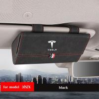 ราคา Model Y For Tesla Model 3 Car Accessories fur Leathe Styling Sun Visor Glasses Box Car Sunshade Glasses Storage Box (9936063878)
