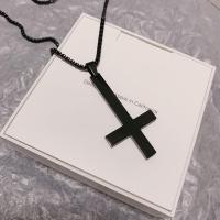 ราคา สร้อยคอลายขวางสีดำสำหรับผู้ชายและผู้หญิงเครื่องประดับแฟชั่นของผู้ชายที่ไม่ซีด (20408323166)