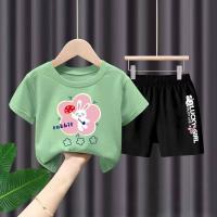 ราคา ชุดเสื้อผ้าหน้าร้อนสองชิ้นสำหรับเด็กผู้หญิงชุดเด็กผู้หญิงชุดเด็กต่างชาติฤดูร้อนและเสื้อผ้าแฟชั่นลำลองและหลวมแบบเกาหลีใหม่ (19830543223)