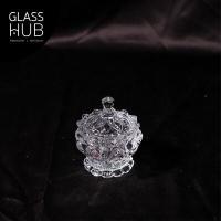 ราคา GLASS HUB LYNX LOTUS JAR TG1003 โถแก้วเล็ก ลายคริสตัล เจียระไน มีฝาปิด (18341862355)