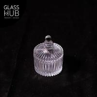 ราคา GLASS HUB AMORN TG025 โถแก้วเล็ก ลายคริสตัล เจียระไน มีฝาปิด เหมาะสำหรับใส่ขนม หรือ สิ่งของต่างๆ (18342943567)