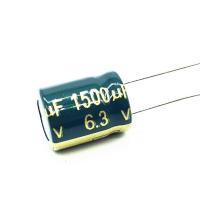 ราคา 5pcs lot 6 3V 1500UF 10 13 Low ESR Impedance high frequency aluminum electrolytic capacitor 1500UF 6 3V 10 13 6 3v1500uf 20 (18812561726)