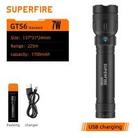 ราคา Superfire ไฟฉาย LED ขนาดเล็ก EDC 7W GTS6 5โหมดชาร์จ USB C ได้ในตัวแบตเตอรี่สว่างมากตะเกียงตั้งแคมป์คบเพลิง (21170490900)