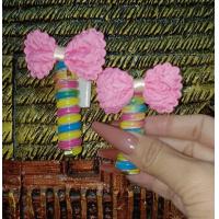 ราคา บ้านพลู ยางรัดผม สายโทรศัพท์ สีรุ้ง ดอกไม้ โบว์ น่ารัก มัดผม เด็กสาว (21138919144)