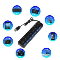 ราคา 7 Port USB 2 0 Power Hub High Speed Separated ON OFF Switch Laptop PC (362154741)