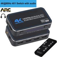 ราคา 4K HDMI 2 0เครื่องแยกสัญญาณเสียงบลูทูธสวิตช์ HDMI HDR 4K สวิตช์ทอสลิงก์5 1แปลง HDMI Arc Audio แยกเครื่องแยกสัญญาณเสียง (19794896048)