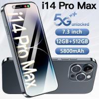ราคา รับประกัน 1 ปี ใหม่ ของแท้100 i14 Pro Max 5G 7 3นิ้ว โทรศัพท์มือถือ รองรับ2ซิม Smartphone 4G 5G แรม16GB รอม512GB โทรศัพท์ถูกๆ Android11 0 มือถือ 24MP 48MP Mobile phone ส่งฟรี มือถือราคาถูกๆ โทรศัพท์ส 
