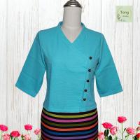 ราคา เสื้อล้านนา เสื้อผ้าไทยผญ เสื้อผ้าฝ้าย เสื้อใส่กับผ้าถุง เสื้อพื้นเมือง ผ้าไทย เสื้อผ้าไทย ชุดพื้นเมือง ผ้าฝ้าย เสื้อกุหลาบ (19470946649)