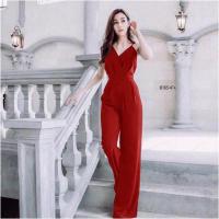 ราคา SS8165 Jumpsuit จั๊มสูท สายเดี่ยว ขายาว (547084122)
