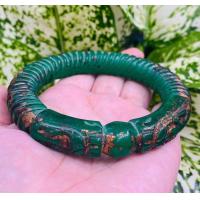 ราคา กำไลหยกพระสมเด็จพุฒจารย์โตกำไลหยกสีเขียวลายหัวมังกรแบบเกลียว (20204386607)