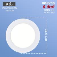 ราคา โคมติดเพดาน โคมฝังฝ้า แสงขาว โคมไฟดาวน์ไลท์หลอดไฟติดเพดาน LED หลอดไฟ led โคมไฟ ไฟเพดาน (21188264751)