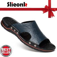 ราคา Slieonk รองเท้าแตะหนังวัวสำหรับผู้ชายรองเท้าแตะแฟชั่นสำหรับผู้ชายรองเท้าส้นเตี้ยหนังแท้2020รองเท้ากันลื่นรองเท้าแตะพื้นนิ่ม (10171960230)