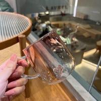 ราคา แก้วกาแฟ แก้วรูปหัวใจ ขนาด 300 400 มิล น่ารักมาก สีชมพู (17888602104)