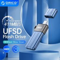 ราคา ORICO UFSD USB แฟลชไดร์ฟ411MB S โลหะทั้งหมด512GB เพ็นไดรฟ์256GB 128GB 64แท่ง USB ขนาด GB USB Stick Type C เมมโมรี่สติ๊ก Pendrives U Disk (18277318818)