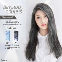ราคา เบอริน่า A1 A21 2กล่อง สีเทาหม่นควันบุหรี่ เซตสี สีย้อมผม ครีมย้อมผม สีผม Berina A1 A21 2 Grey Hair Color Cream (8757420245)