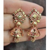 ราคา ต่างหูอินเดียงานลงยาระฆังเล็ก (15727771819)