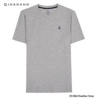 ราคา GIORDANO เสื้อยืดผู้ชาย คอกลม Mens Classic Man Tees มี จัดส่ง เสื้อยืดคอกลมผ้าฝ้าย (14257428350)