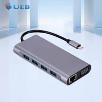 ราคา 4K HDMI USB ที่เข้ากันได้ C แท่นวางมือถือ TF การ์ดรีดเดอร์ SD 11 In 1มัลติพอร์ตอะแดปเตอร์5Gbps การส่งผ่านอีเทอร์เน็ตพอร์ตวีจีเอสำหรับโน้ตบุ๊คแล็ปท็อป (19246326039)