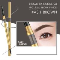 ราคา แพ็คเกจใหม่ ไม่แถมบล๊อค Browit By Nongchat Pro Slim Brow Pencil 0 06g ดินสอเขียนคิ้วน้องฉัตร คิ้วเฉียบ 6 มิติ เส้นเล็กเพียง 1 5mm brow it (19122434252)