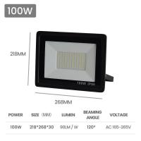 ราคา ถนนปาร์คสนามกลางแจ้ง IP66ไฟ LED อัตโนมัติ10W 20W 30W 50W 100W ความสว่างสูงไฟสปอร์ตไลท์กันน้ำ (20025065779)