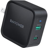 ราคา RAVPower 65W PD Charger GaN Power Tech Dual Port Wall Charger Adapter with Foldable Plug (15261037658)