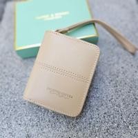 ราคา กระเป๋าสตางค์ใบสั้น ซิปรอบ ขนาดเล็กกะทัดรัด ด้านในสีแดง พร้อมกล่อง (21326681188)