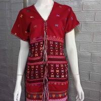 ราคา เสื้อกะเหรี่ยง ผ้าทอกะเหรี่ยง ไซส์ 22 24 (21173567478)