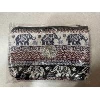ราคา กระเป๋าใส่เงิน ใส่เหรียญผ้าทอ ติดเครื่องเงินช้าง มีซิปและซับใน (19235849652)
