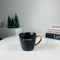 ราคา coffee mug แก้วมัคกาแฟ แก้วกาแฟหรู ขอบทอง มีให้เลือก4สี ขนาด3 5x3นิ้ว (21011265755)