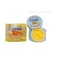 ราคา HERBAL ครีมสมุนไพร Herb ขมิ้นเกรด A แพคเกจใหม่ล่าสุด herbal turmeric herbal cream 5 กรัม (14874089778)