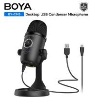 ราคา BOYA BY CM5 ไมโครโฟน USB ตั้งโต๊ะพร้อมปุ่มควบคุมออลอินวันแจ็คตรวจสอบแบบเรียลไทม์สำหรับอุปกรณ์ Android ส่วนใหญ่แท็บเล็ตที่มีขั้วต่อ USB C พีซีคอมพิวเตอร์ Windows Youtube Podcast การบันทึกสตรีมมิ่งสด (2