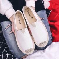 ราคา Caspas SHOPZ รองเท้าผ้าใบ ลายหน้ายิ้ม ทรงสลิปออน 2 สี เบอร์ 35 40 (14865373413)