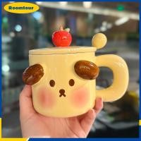 ราคา แก้วกาแฟ แก้วน้ำ แก้วเซรามิค แก้วชงกาแฟ แก้ว น้ำ สวยๆ ของขวัญ แก้วน้ำน่ารักๆ ชุดแก้วกาแฟมีฝาปิดและช้อน (21306275491)