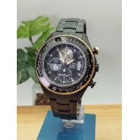 ราคา ALBA Japan นาฬิกาผู้ชาย โครโนกราฟจับเวลา สแตนเลสดำ ระบบควอตซ์ กันน้ำ100m ตั้งปลุกได้ (18021915840)