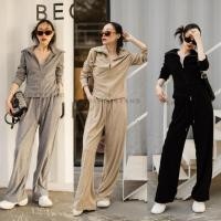 ราคา เซตวอร์ม 2 ชิ้น เสื้อแขนยาวซิปหน้า กางเกงขา ยาว VSHOP (17790800082)