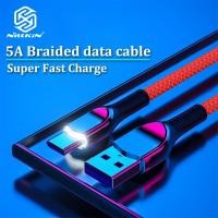 ราคา Nillkin 1M 5A LED USB Super Fast Charging Type C Lightning Micro USB สำหรับ iPhone Samsung Huawei Xiaomi OPPO Vivo สังกะสีล้อแม็ก Fast Charge ประเภท C โทรศัพท์มือถือสายชาร์จ (14248020314)