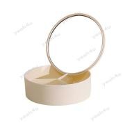 ราคา กล่องเก็บเครื่องสำอาง กล่องใส่เครื่องสำอางค์ เครื่องสำอางค์กล่อง กระจกแต่งหน้าตั้งโต๊ะ Makeup Storage Box 6 ช่อง กล่องเก็บของ มีกระจกในตัว (20447030013)