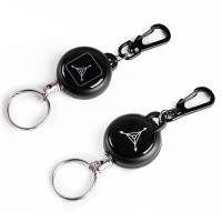 ราคา POUEVE TAD สายสายพานตึงแบบยืดได้ซองใส่บัตรเชือกเหล็กคลิปสายคล้องพวงกุญแจยืดหดได้ตัวคล้องโซ่พวงกุญแจกุญแจหดได้ (19802895776)