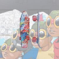 ราคา สเก็ตบอร์ดเพนนี่ penny Board Motif ล้อกระพริบ ขนาด22นิ้ว มีด้ามจับเด็กและผู้ใหญ่ มี6ลาย (8705461457)
