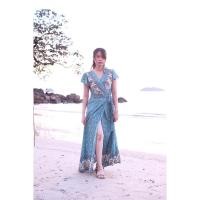 ราคา Aurora wrap dress เดรสยาว เดรสยาวผูกเอว เดรสป้าย เดรสไปทะเล เดรสโบฮีเมียน เดรสสวยๆ เดรสฟรีไซส์ (20558615852)