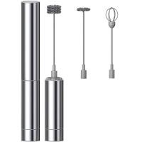 ราคา เครื่องตีฟองนมมือถือสามชั้น Whisk แบตเตอรี่ดำเนินการไฟฟ้าเครื่องตีทำฟองสำหรับกาแฟลาเต้ช็อกโกแลตร้อน (7433712807)
