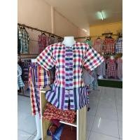 ราคา เสื้อคอกลมทรงฮ่อม เสื้อผ้าขาวม้าคอกลม กระดุมจีน กระดุมสานจริง ใส่ทำงาน เสื้อวัฒนธรรม (17387233493)