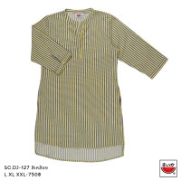 ราคา แตงโม SUIKA เสื้อคอจีนเจาะสาบแขนสามส่วนตัวยาวเจาะกระเป๋าข้าง ลายสก๊อต SC DJ (18076565425)